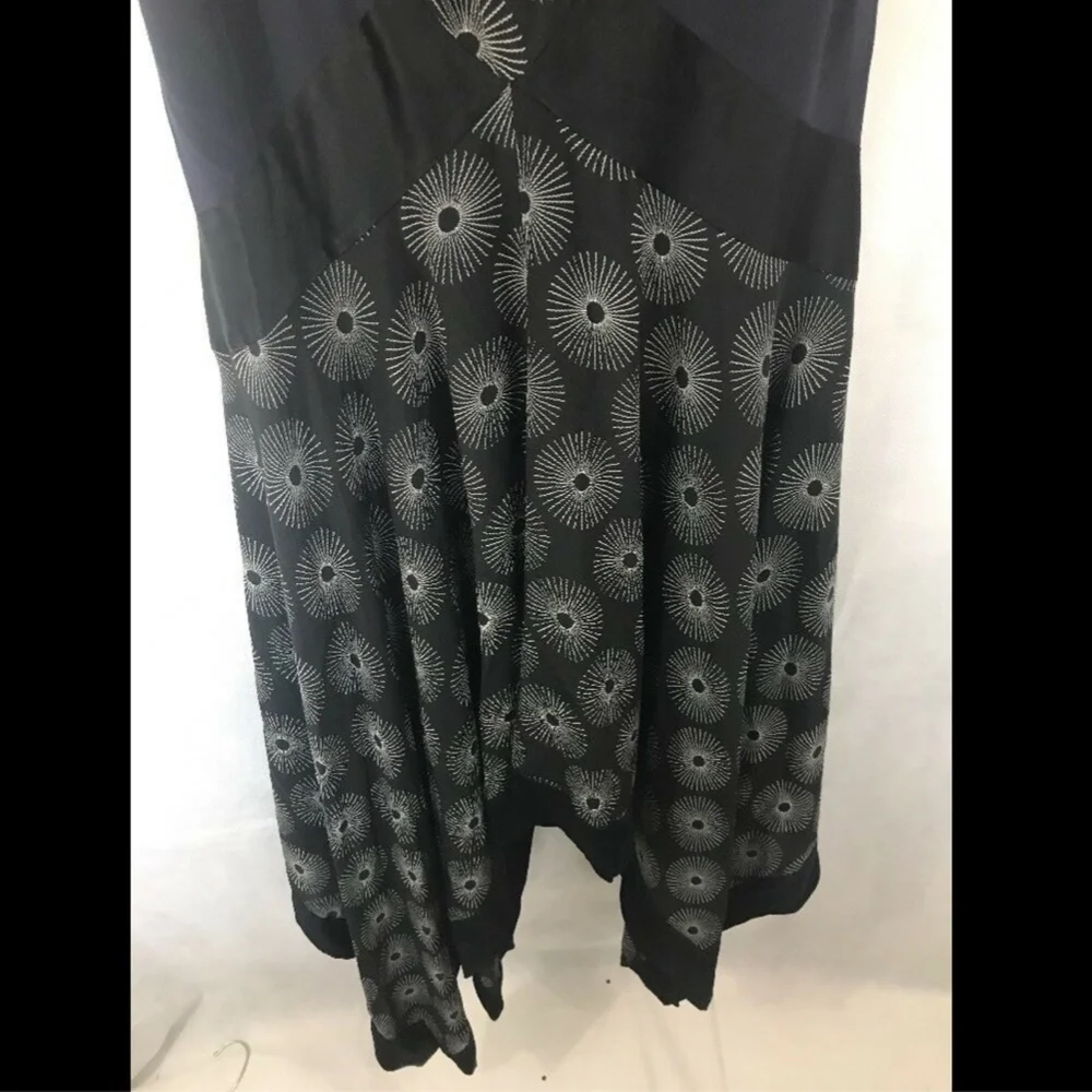 NWT Diane Von Furtenberg Scarf Hem Midi Dress in Navy/Black [SZ 6 ]‎ # - Picture 5 of 8